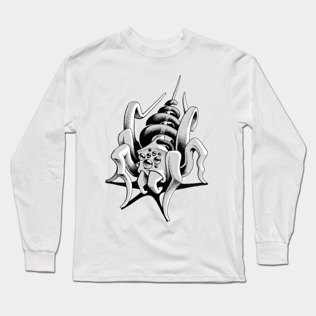 Twistd Spider Long Sleeve T-Shirt by emilpytlik